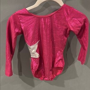 Pink and Silver Dance Costume with Shiny Finish
